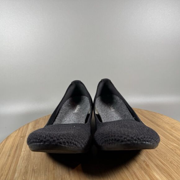 Allbirds Tree Breezers Shoes Women’s 9 Black Knit Ballet Flats - Picture 2 of 6
